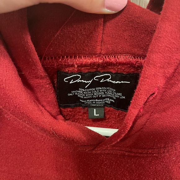 Danny Duncan Virginity Rocks Burgundy Hoodie - Picture 3 of 4